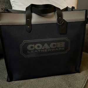 Mens Coach Field Tote 40 Canvas/Leather